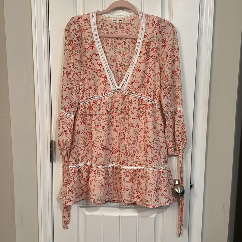 For Love and Lemons Sweet Disposition Swing Dress Pink Floral Size XS - Picture 2 of 10